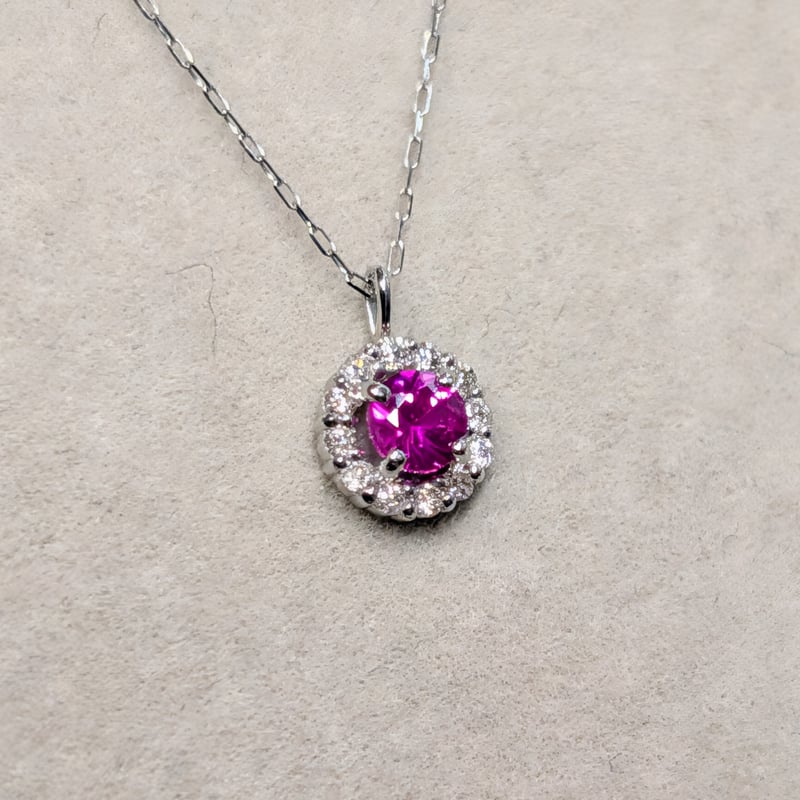 メーカー協賛セール】PT900/850 ルビー 0.18ct ダイヤモンド 0.08ct 取