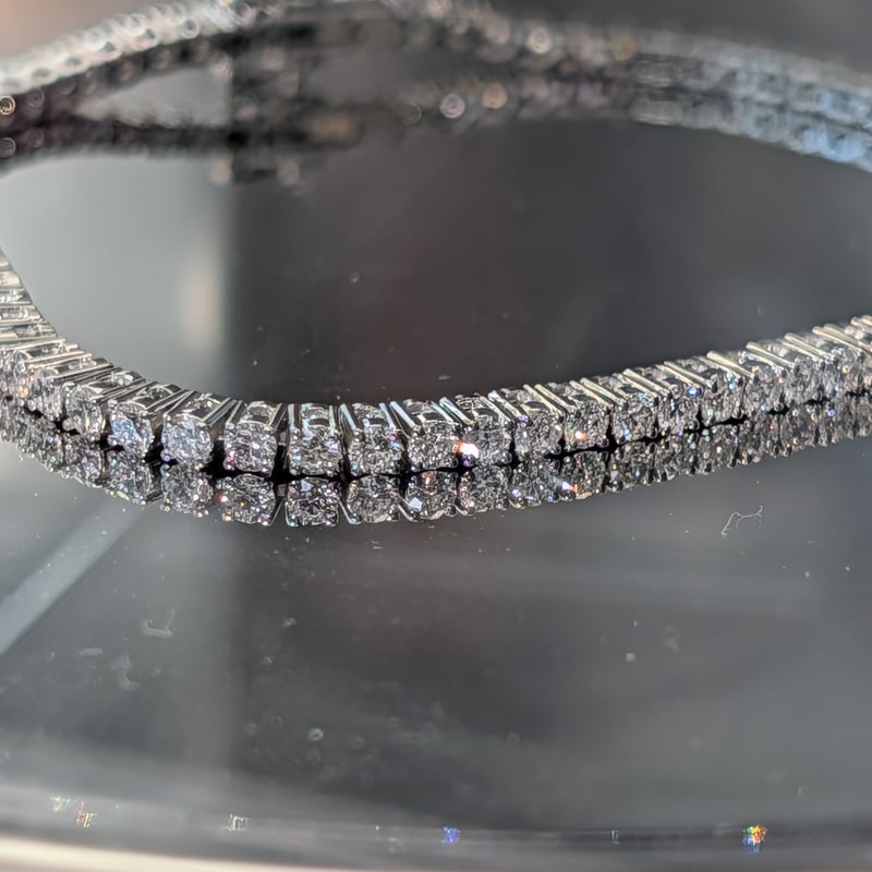 受注生産】750 (K18WG) ダイヤモンド 約3.0ct 17.7cm 2.1mm×75