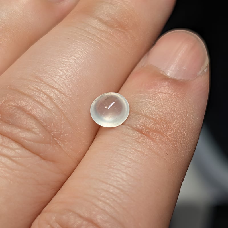 氷翡翠 0.925ct 6.2×5.9mm ダブルカボションカット ルース ミャンマー