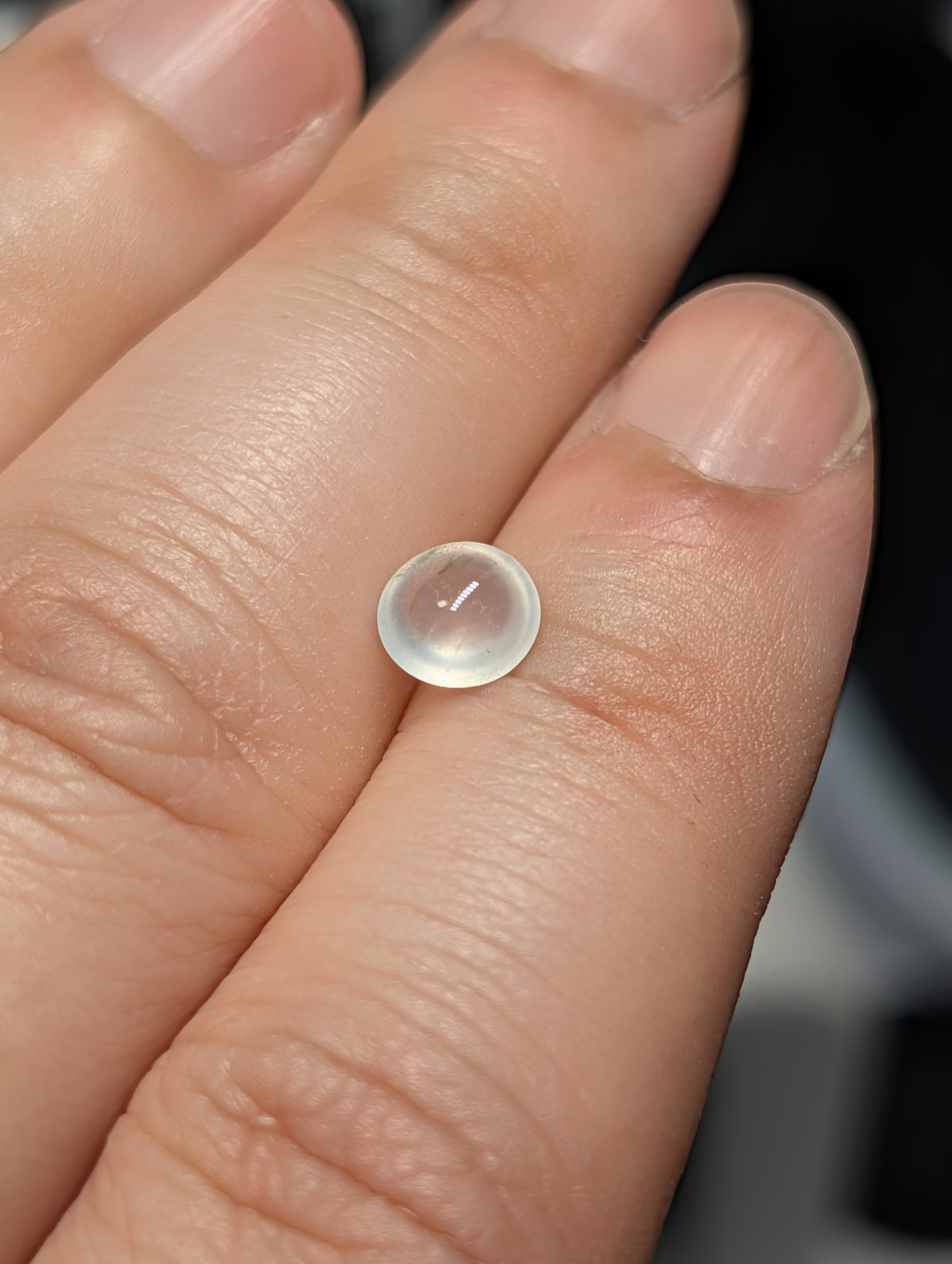 氷翡翠 0.925ct 6.2×5.9mm ダブルカボションカット ルース ミャンマー