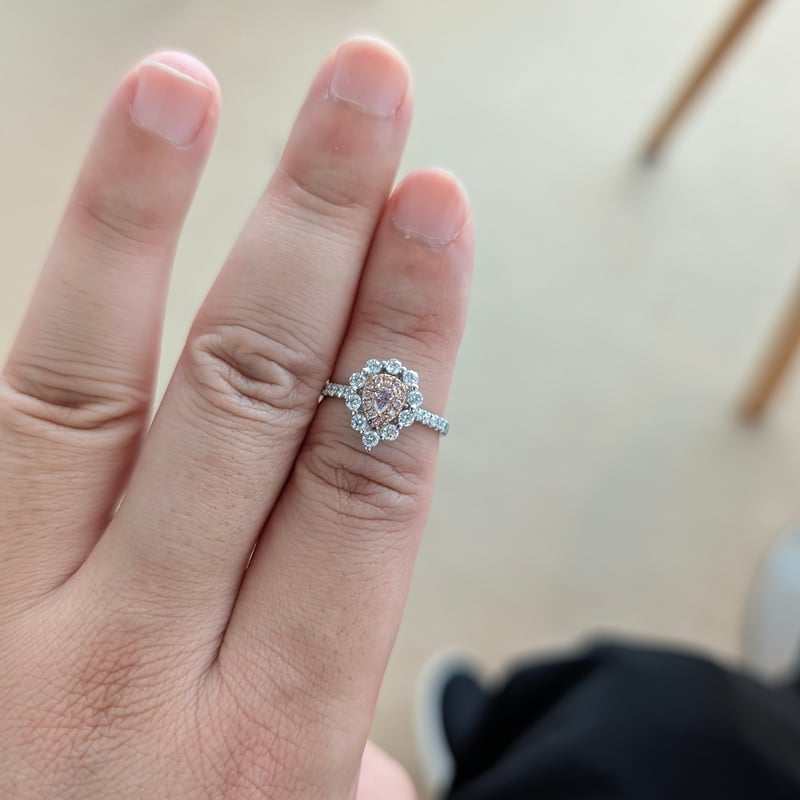K18WG/K18PG ピンクダイヤモンド 0.10ct PD 0.07ct D 0.48ct