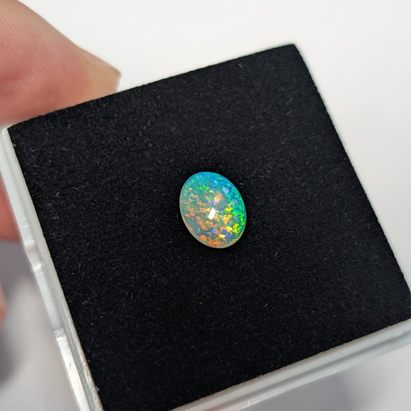 9.44ctハニカムマイクロセルパターンオパール/オーバルカボション オーストラリア産 オパール 0.92ct 8.88×6.95mm オーバルカボション