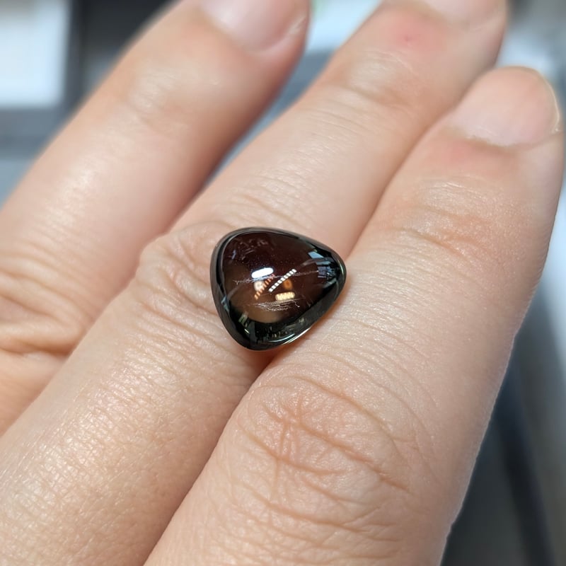 トルマリン ダブルカボション カット 7.11ct マロン ルース