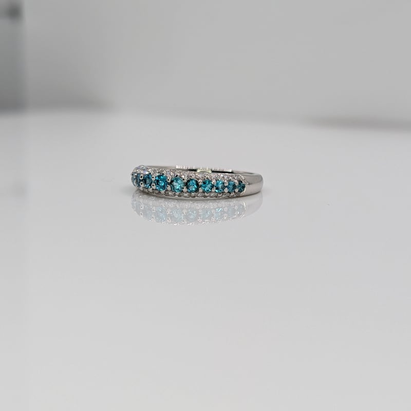 日独鑑別書】PT900パライバトルマリン 0.55ct ダイヤモンド0.77ct