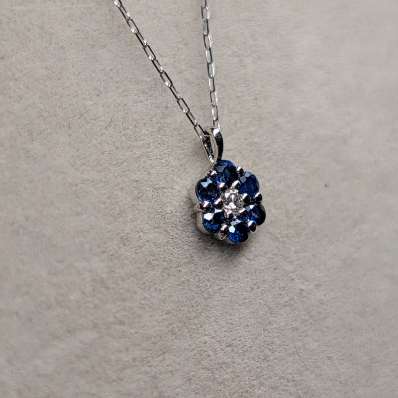 メーカー協賛セール】PT900/850 サファイア 0.18ct ダイヤモンド 0.01ct