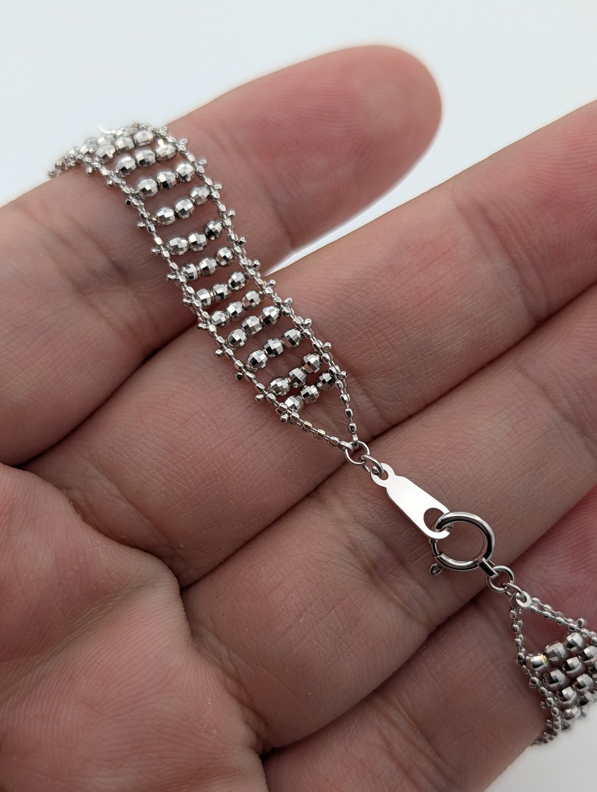 K18WG ブレスレット 18.0cm 6.32g ミラーボール | 鈴木屋byJOA STORE