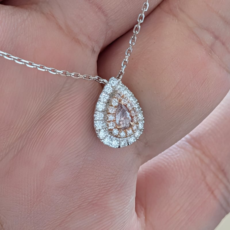 K18WG ピンクダイヤPNC K18WG/K18PG ピンクダイヤモンド 0.14ct PD 0.08ct D 0.19ct