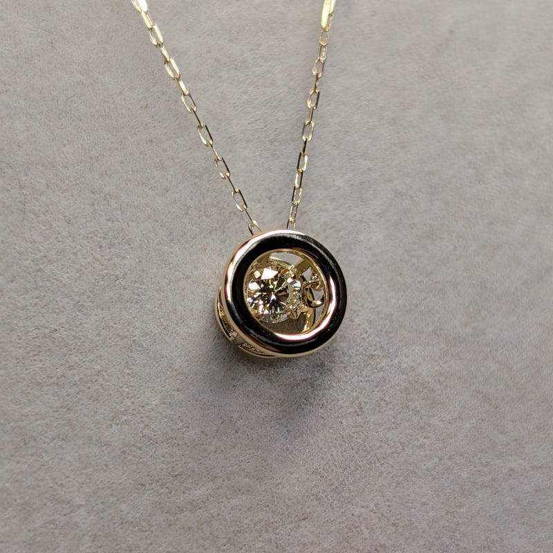 ダンシングネックレス　ダイヤ0.08カラット メーカー協賛セール】K18 ダイヤモンド 0.08ct ダンシングストーン