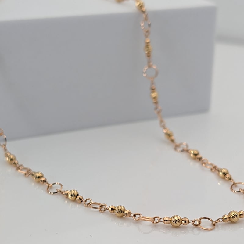 K18YG/ローズゴールド 45cm 5.62g スライドアジャスター付 コンビ