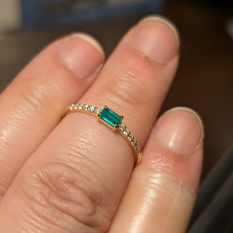 最終お値下げ　k18エメラルド ダイヤモンド リング 12号 K18エメラルド 0.16ct ダイヤモンド 0.10ct リング 12.5号 | 鈴木屋by