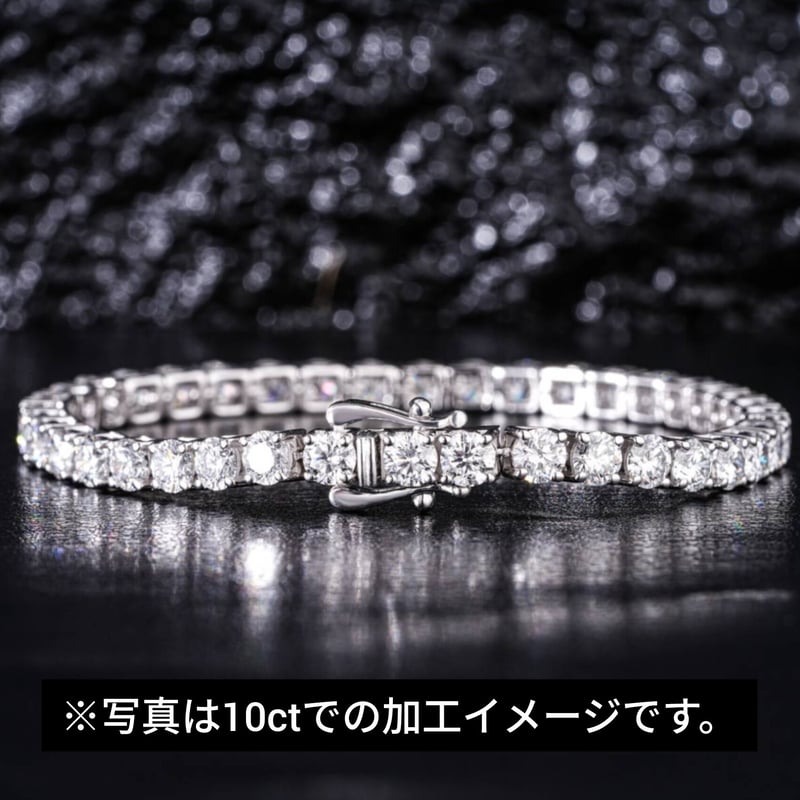 K18WGブレスレット　1ctダイヤ ダイヤモンド テニスブレスレット – K18WG / YG / PG、1.0ct