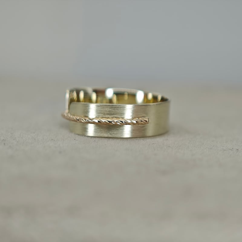 GLORY DESIGN】K10YG/WGコンビ リング サンプルサイズ12号 | 鈴木屋