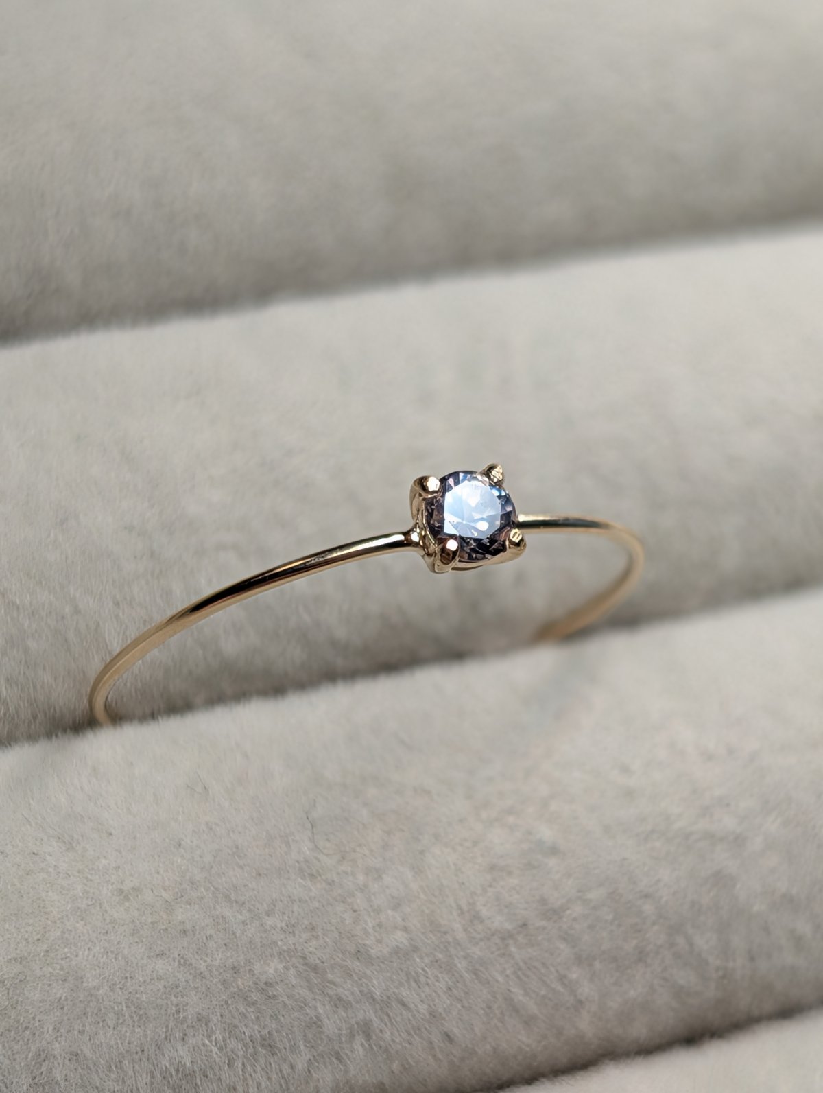 超華奢リング K10 15号 グレー スピネル 3mm ※サイズ直し不可 | 鈴木屋