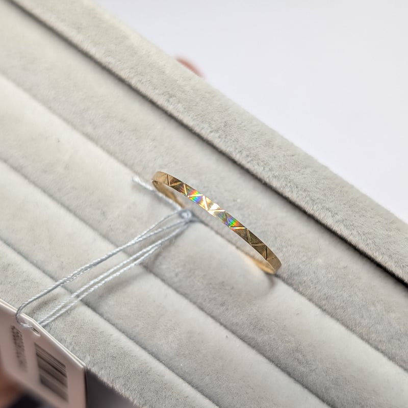 Air Gold K10YG 【カッティングレインボー仕上げ】 受注オーダーリング
