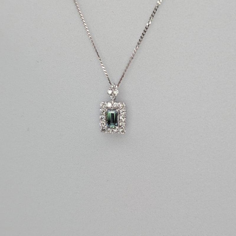 Pt950 アレキサンドライト プチぺンダントトップ PT950/850アレキサンドライト 0.18ct ダイヤモンド 0.16ct ペンダント