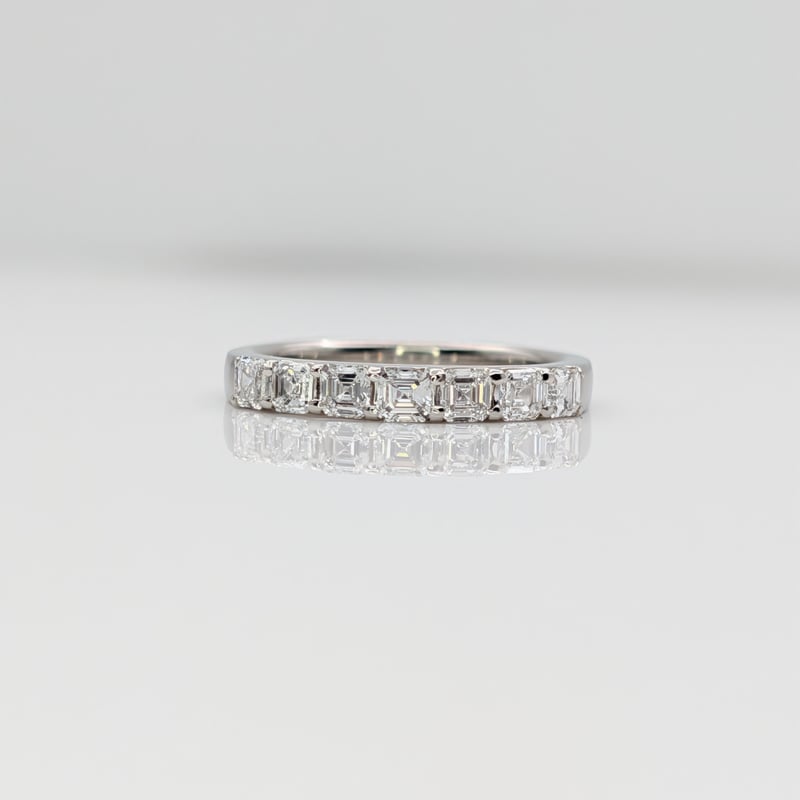 CGL鑑定書】PT900 ダイヤモンド 0.741ctアッシャーカット7pcs Dカラー V