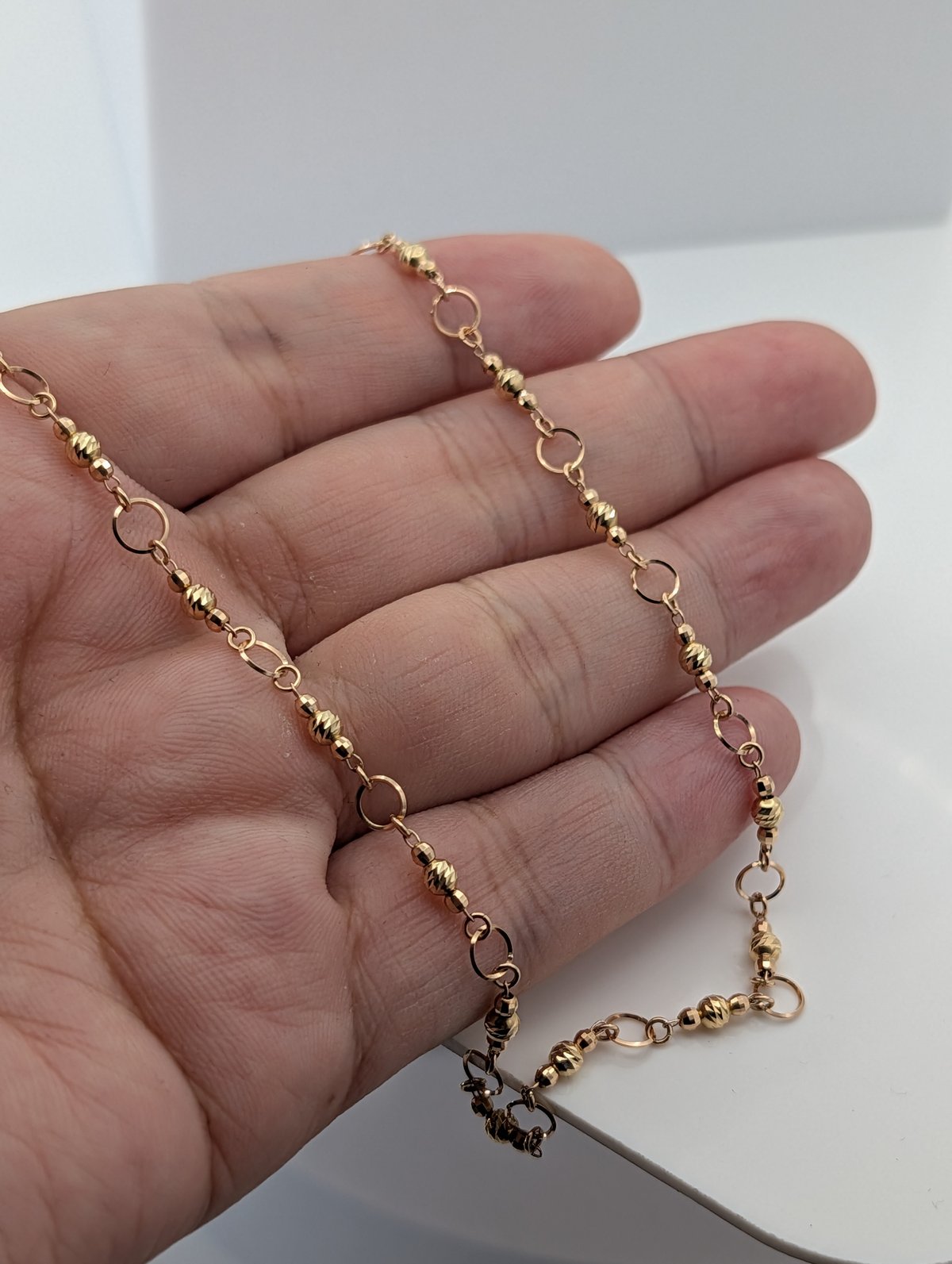 K18YG/ローズゴールド 45cm 5.62g スライドアジャスター付 コンビ