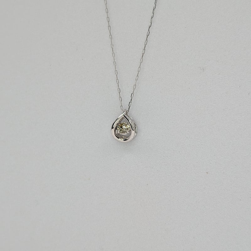 PT900/850ダンシングストーンダイヤモンド 0.10ct ペンダント 40cm
