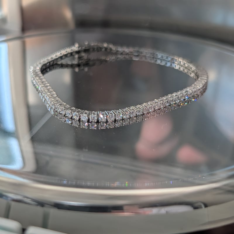 受注生産】750 (K18WG) ダイヤモンド 約3.0ct 17.7cm 2.1mm×75