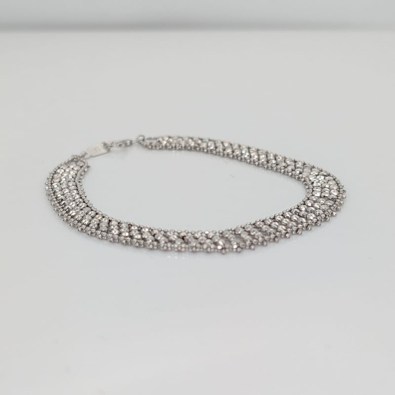 K18WG ブレスレット 18.0cm 6.32g ミラーボール | 鈴木屋byJOA STORE