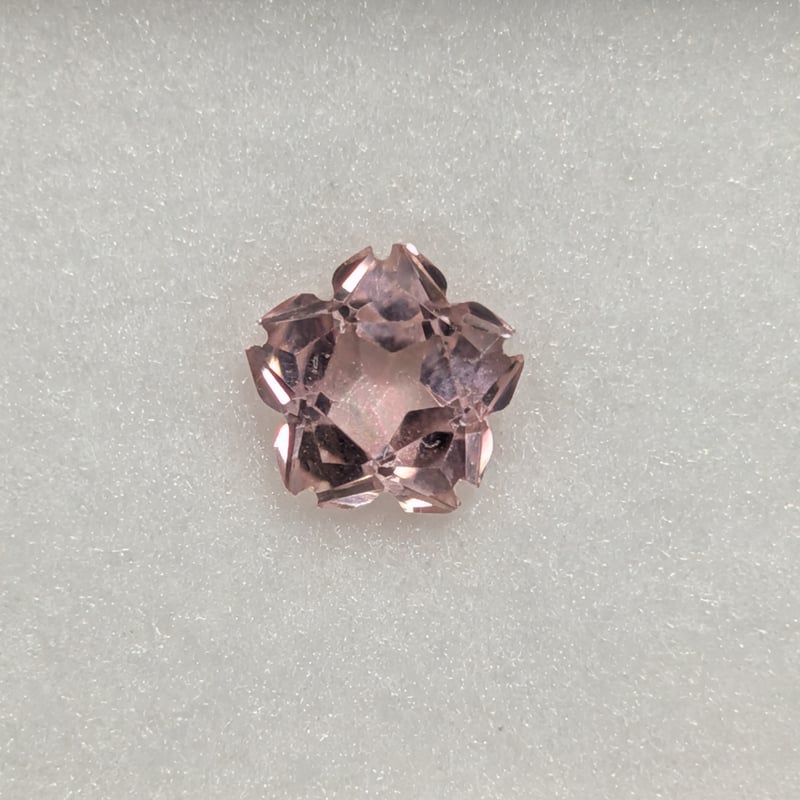 ピンク トルマリン 6mm さくらシェイプ カット ルース シミズ貴石