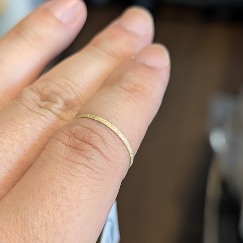 Air Gold K10YG 【スターダスト仕上げ】 受注オーダーリング エアー