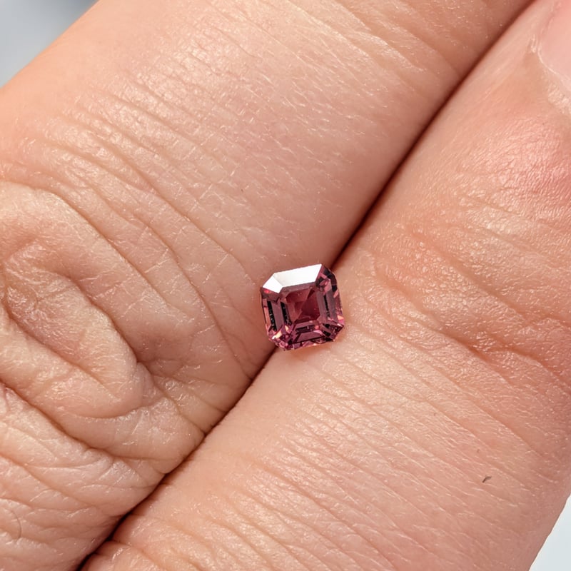 GIA鑑別書付】非加熱 パパラチア サファイア 0.36ct 3.87×3.83mm オクタ
