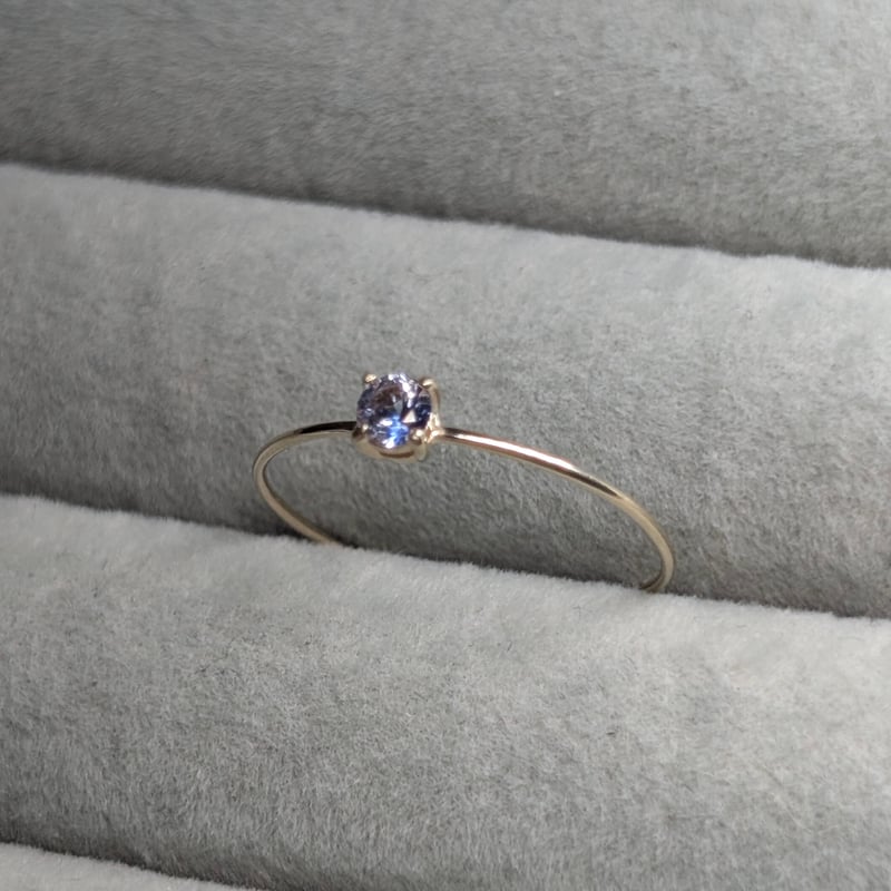 【KAORU】K10 非加熱ブルーサファイアリング アトリエカオル【11号】 KAORU】K10 非加熱ブルーサファイアリング アトリエカオル【11号】