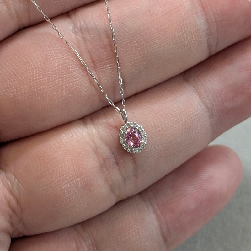 や*り様 クリーニング済♪美品　パパラチアサファイア1.05ct ダイヤpt90 マダガスカル産パパラチアサファイア 1.05ct ダイヤモンド