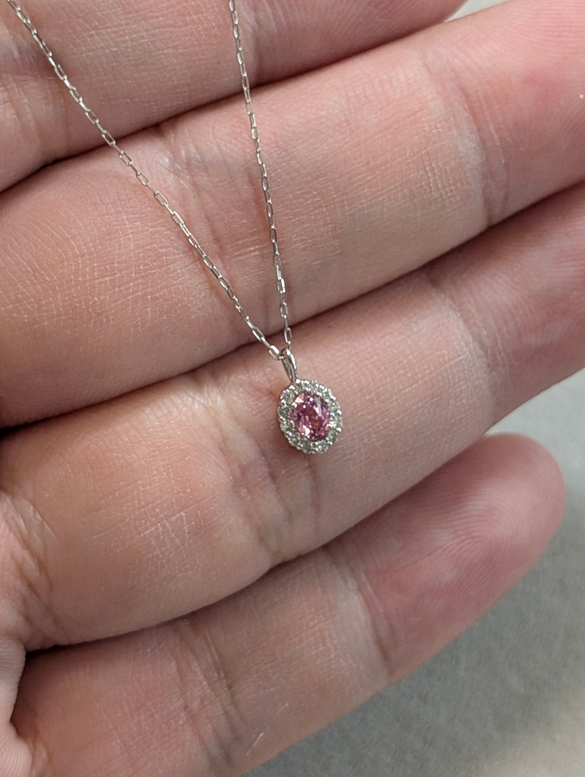 PT900/PT850 パパラチアサファイア 0.178ct ダイヤモンド 0.05ct