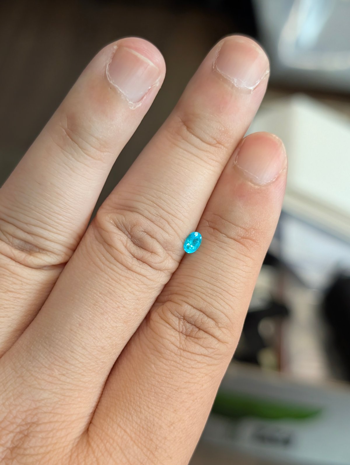 お値下げ中パライバトルマリン 0.165カラット　ルース パライバトルマリン 0.21ct 4.7×3.2mm オーバル ルース ブラジル