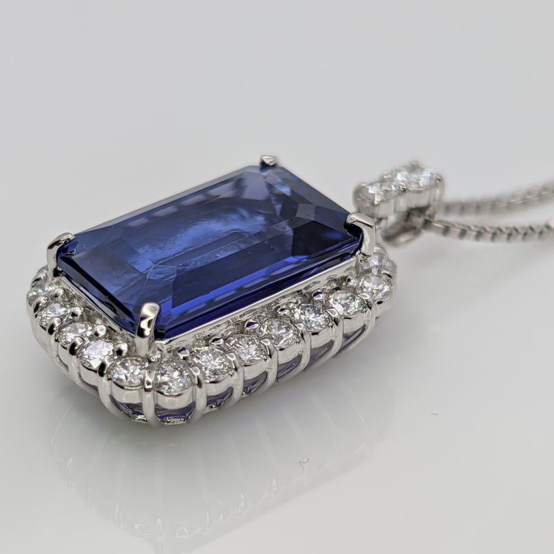 日独鑑別書】PT950/PT850 タンザナイト 10.40ct ダイヤモンド 1.180c