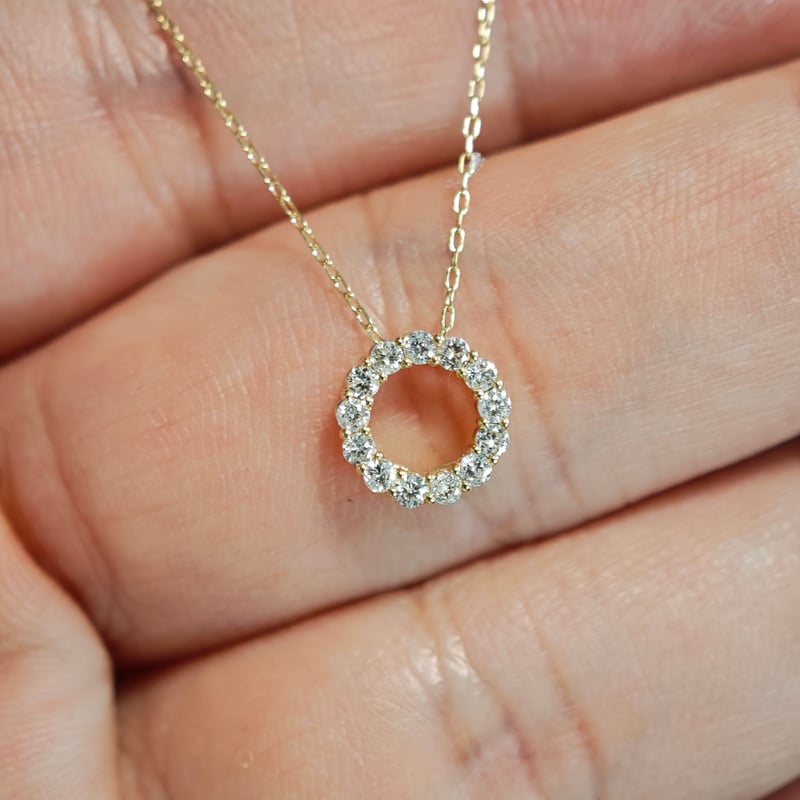 K18ダイヤモンド 0.20ct ペンダント ネックレス 40cmチェーン付 used