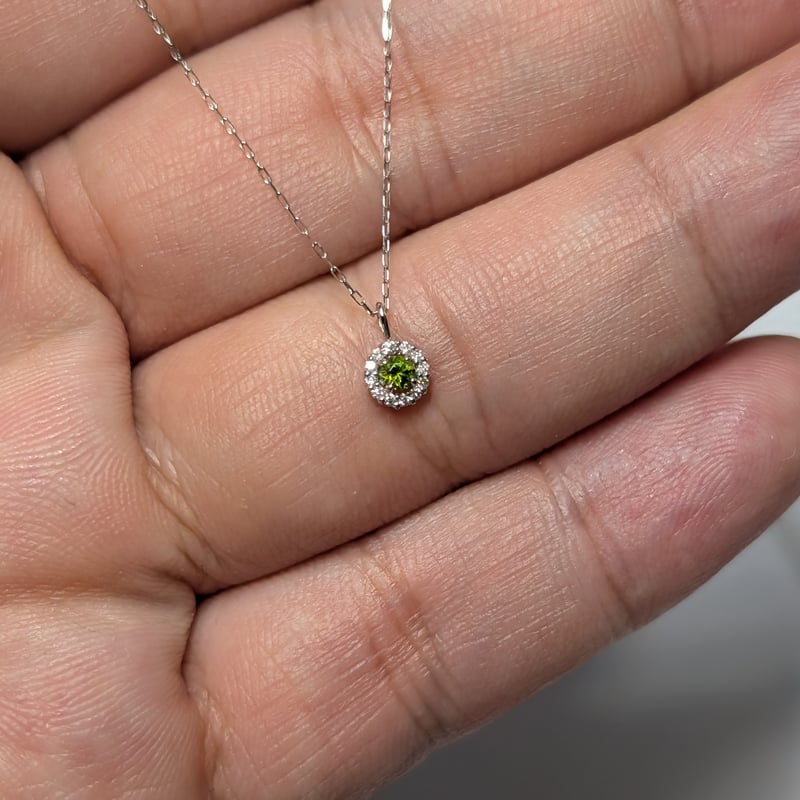 PT900/850 デマントイド ガーネット 0.05ct ダイヤモンド 0.03ct ペン