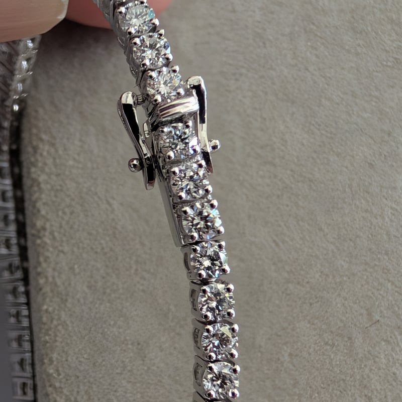 受注生産】750 (K18WG) ダイヤモンド 約3.0ct 17.7cm 2.1mm×75