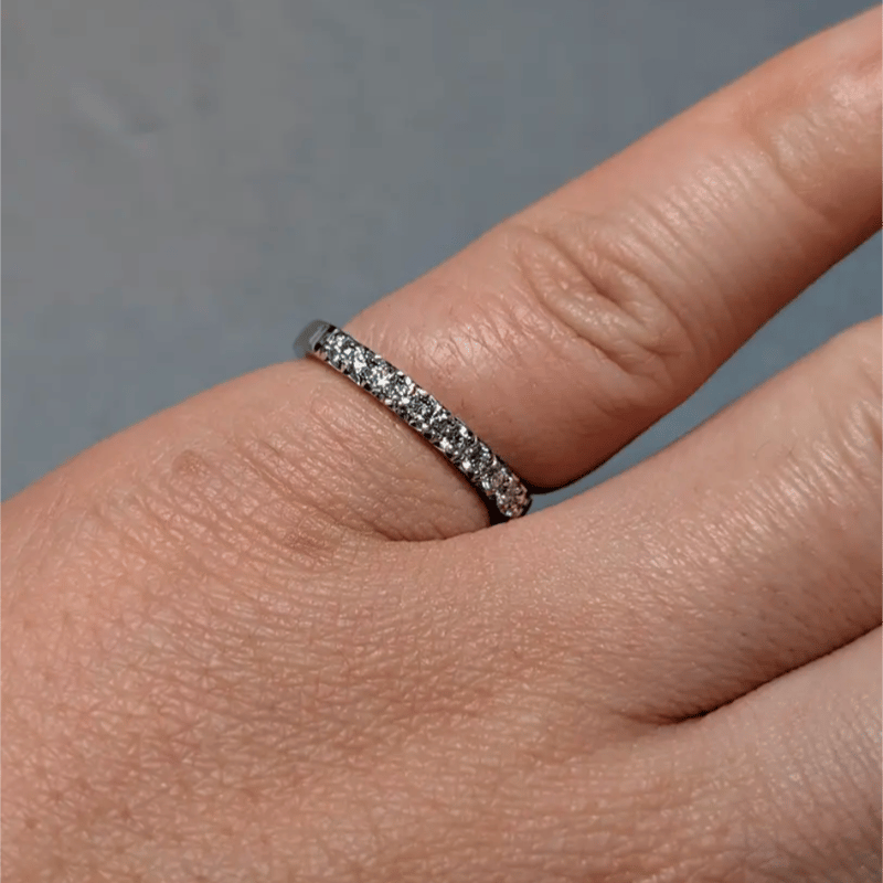 受注生産】鈴木屋VSダイヤモンド使用 ヤマガタ留めハーフエタニティ