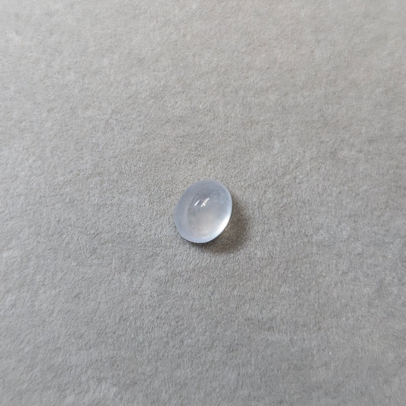 日独鑑別書】氷翡翠 1.376ct 7.14×5.80mm オーバル カボション