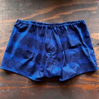 ＜完成品＞締め付けないモンペパンツ　青ドット（S)