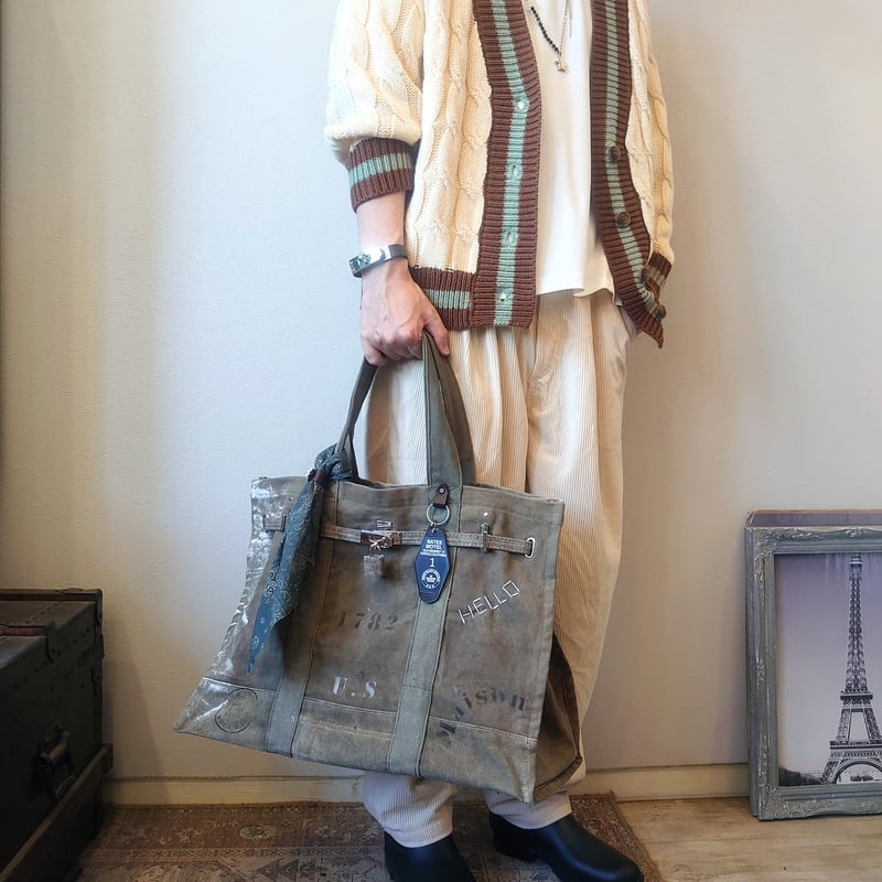 ヴィンテージリメイク カデナトートバッグ ミリタリー ヘリテージ再