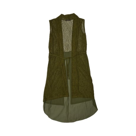 KHAKI LONG VEST