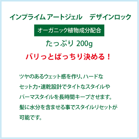 ｲﾝﾌﾟﾗｲﾑ アートジェル デザインロック 200g×2本ｾｯﾄ