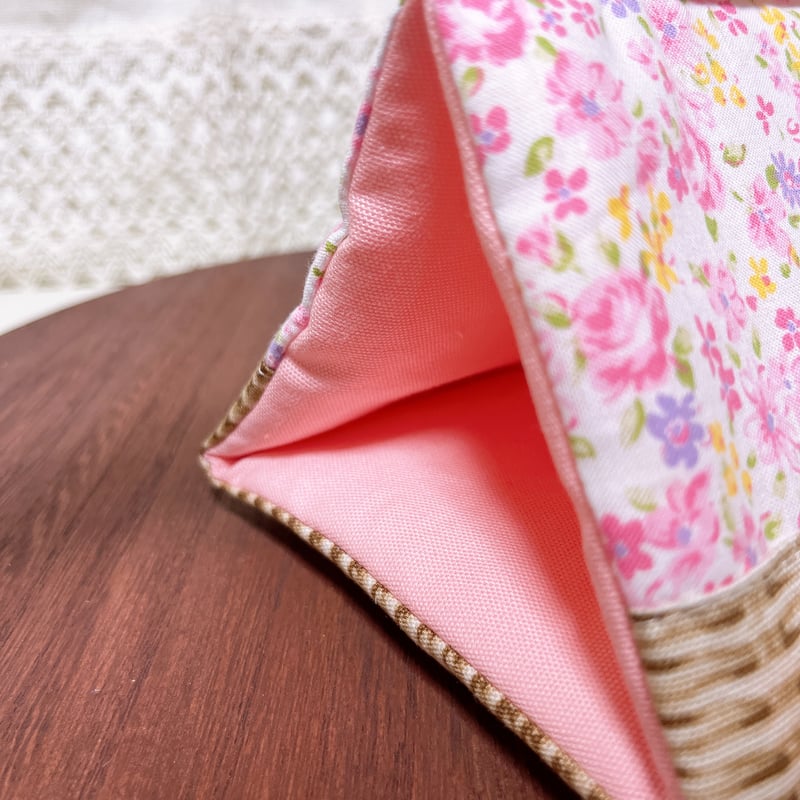 Sサイズ］バードテント：お花×ピンク | インコのハーブ専門＊ぽ