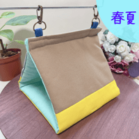 Sサイズ］バードテント：お花×ブルー | インコのハーブ専門＊ぽてとり