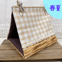 ［Mサイズ］バードテント：お花レース（内側ブラウン）