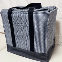 ハートフルキャリー用鳥のケージバッグ：ストライプキルティング