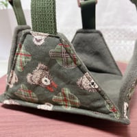 鳥さんのハンモック：くまちゃん（グリーン）冬用
