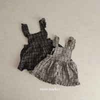 mimimarket／Check frill suspender dress