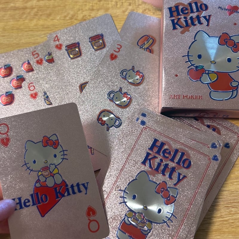 Hello Kitty🍎キラキラトランプ ピンク | 💖𝓯𝓸𝓻 𝔂𝓸𝓾𝓻