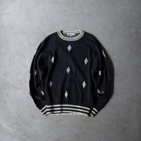 1990s Christian Dior Cotton Knit Jacquard Sweater