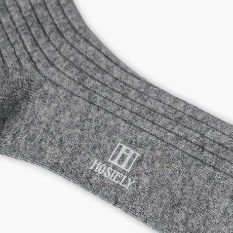 HOSIELY Rib Cashmere Wool Hi Socks